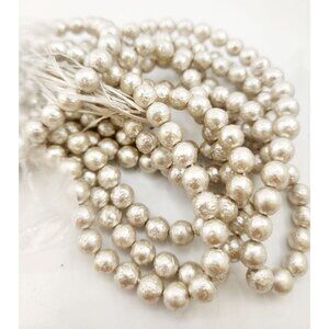 Vintage Metal Ice 8mm Beads - NOS 300 Pcs (A4308)